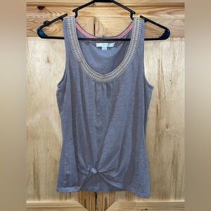 Boden Taupe Knotted sleeveless shirt Top size 2